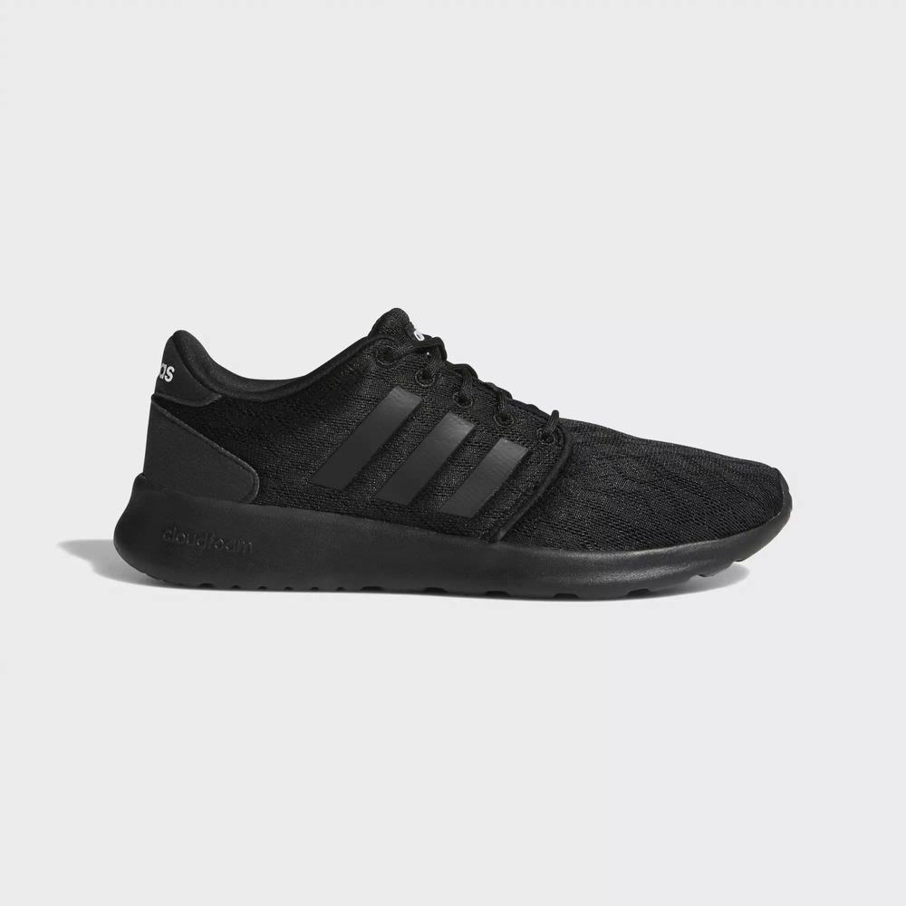 Adidas Cloudfoam QT Racer Tenis Para Correr Negros Para Mujer (MX-17480)